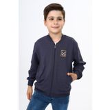 Toontoy Erkek Çocuk Baskılı Hırka Füme 8-9 YAŞ