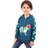 Toontoy Erkek Çocuk Baskılı Hırka Kırmızı 5 YAŞ