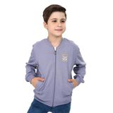 Toontoy Erkek Çocuk Baskılı Hırka Koyu Gri 13-14 YAŞ