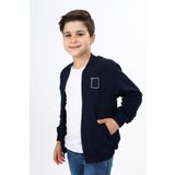 Toontoy Erkek Çocuk Baskılı Hırka Lacivert 8-9 YAŞ