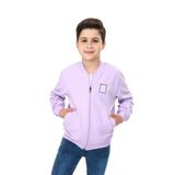 Toontoy Erkek Çocuk Baskılı Hırka Lila 10-11 YAŞ