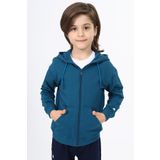 Toontoy Erkek Çocuk Baskılı Hırka Petrol Mavi 3 YAŞ
