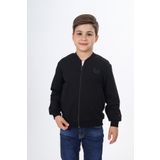 Toontoy Erkek Çocuk Baskılı Hırka Siyah 10-11 YAŞ