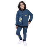 Toontoy Erkek Çocuk Baskılı İki Yanı Cepli Eşofman Takımı Petrol Mavi 6-7 YAŞ