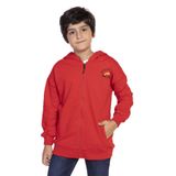 Toontoy Erkek Çocuk Baskılı Kapşonlu Hırka Kırmızı 13-14 YAŞ