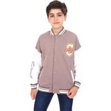 Toontoy Erkek Çocuk Baskılı Kolej Hırka Acı Kahve 13-14 YAŞ