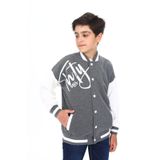 Toontoy Erkek Çocuk Baskılı Kolej Hırka Antrasit Melanj 12-13 YAŞ