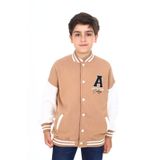 Toontoy Erkek Çocuk Baskılı Kolej Hırka Kahverengi 13-14 YAŞ