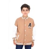 Toontoy Erkek Çocuk Baskılı Kolej Hırka Kahverengi 8-9 YAŞ