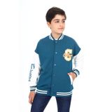 Toontoy Erkek Çocuk Baskılı Kolej Hırka Petrol Mavi 8-9 YAŞ