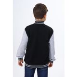 Toontoy Erkek Çocuk Baskılı Kolej Hırka Siyah 6-7 YAŞ