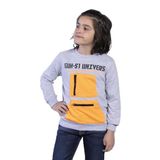 Toontoy Erkek Çocuk Baskılı Neon Cepli Sweatshirt Siyah 12 YAŞ