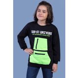 Toontoy Erkek Çocuk Baskılı Neon Cepli Sweatshirt