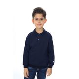 Toontoy Erkek Çocuk Baskılı Polo Yaka Düğmeli Uzun Kollu Tişört