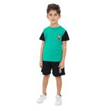 TOONTOY Erkek Çocuk Baskılı Şortlu Eşofman Takım Koyu Yeşil, 5 Yaş, 24365, Koyu Yeşil, erkek-çocuk