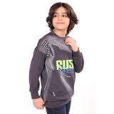 Toontoy Erkek Çocuk Baskılı Sweatshirt - 12 Yaş - Füme