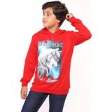 Toontoy Erkek Çocuk Baskılı Sweatshirt - 12 Yaş - Kırmızı
