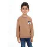 Toontoy Erkek Çocuk Baskılı Sweatshirt - 2 Yaş - Kahverengi