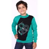 Toontoy Erkek Çocuk Baskılı Sweatshirt - 4 Yaş - Yeşil
