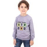 Toontoy Erkek Çocuk Baskılı Sweatshirt - 5 Yaş - Koyu Gri