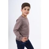 Toontoy Erkek Çocuk Baskılı Sweatshirt Acı Kahve 10-11 YAŞ