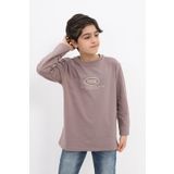 Toontoy Erkek Çocuk Baskılı Sweatshirt Acı Kahve 12 YAŞ