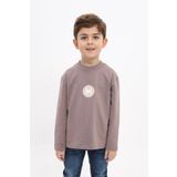 Toontoy Erkek Çocuk Baskılı Sweatshirt Acı Kahve 5 YAŞ