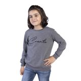 Toontoy Erkek Çocuk Baskılı Sweatshirt Antrasit Melanj 7 YAŞ
