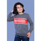 Toontoy Erkek Çocuk Baskılı Sweatshirt Antrasit Melanj 8 YAŞ