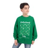 Toontoy Erkek Çocuk Baskılı Sweatshirt Çimen Yeşili 8 YAŞ