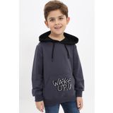 Toontoy Erkek Çocuk Baskılı Sweatshirt Füme 6 YAŞ
