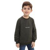 Toontoy Erkek Çocuk Baskılı Sweatshirt Haki 3 YAŞ