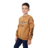 Toontoy Erkek Çocuk Baskılı Sweatshirt Kahverengi 8-9 YAŞ