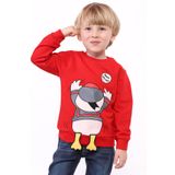 Toontoy Erkek Çocuk Baskılı Sweatshirt Kırmızı 1 YAŞ