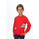 Toontoy Erkek Çocuk Baskılı Sweatshirt Kırmızı 6 YAŞ