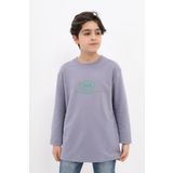 Toontoy Erkek Çocuk Baskılı Sweatshirt Koyu Gri 12 YAŞ
