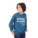 Toontoy Erkek Çocuk Baskılı Sweatshirt Petrol Mavi 10-11 YAŞ