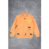 Toontoy Erkek Çocuk Baskılı Sweatshirt Turuncu 10 YAŞ