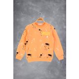Toontoy Erkek Çocuk Baskılı Sweatshirt Turuncu 12 YAŞ