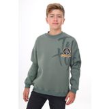 Toontoy Erkek Çocuk Baskılı Sweatshirt Yeşil 10-11 YAŞ