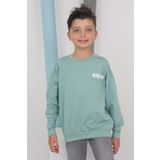 Toontoy Erkek Çocuk Baskılı Sweatshirt Yeşil 8 YAŞ
