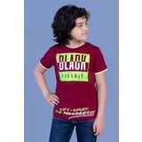 Toontoy Erkek Çocuk Baskılı Tişört Bordo 14 YAŞ