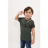 Toontoy Erkek Çocuk Baskılı Tişört Haki 3 YAŞ