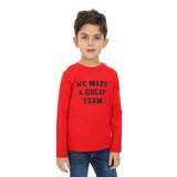Toontoy Erkek Çocuk Baskılı Tişört Kırmızı 7 YAŞ