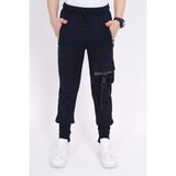 Toontoy Erkek Çocuk Beli Paçası Ribanalı Fermuar Cepli Basic Jogger Eşofman Altı - Kargo Cep & 2 Iplik - 12 - Lacivert