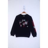 Toontoy Erkek Çocuk Bella Ciao Baskılı Sweatshirt - 8 Yaş - Siyah