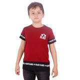 Toontoy Erkek Çocuk BLACK Baskılı Tişört Bordo 8-9 YAŞ
