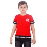 Toontoy Erkek Çocuk BLACK Baskılı Tişört Kırmızı 2-3 YAŞ