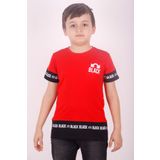 Toontoy Erkek Çocuk BLACK Baskılı Tişört Kırmızı 8-9 YAŞ