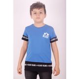 Toontoy Erkek Çocuk BLACK Baskılı Tişört Saks 2-3 YAŞ